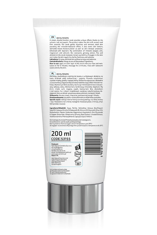 Apis OXY O2 Oxygenating Peel – Microdermabrasion Effect Exfoliator | 200ml - My Health Oasis