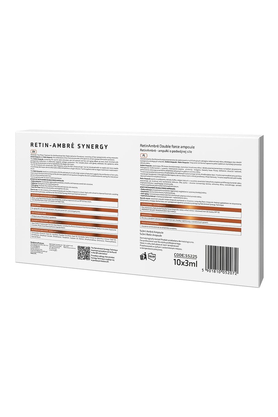 Apis RETIN - AMBRE SYNERGY Dual - strength ampoules | 10 x 3 ml - My Health Oasis