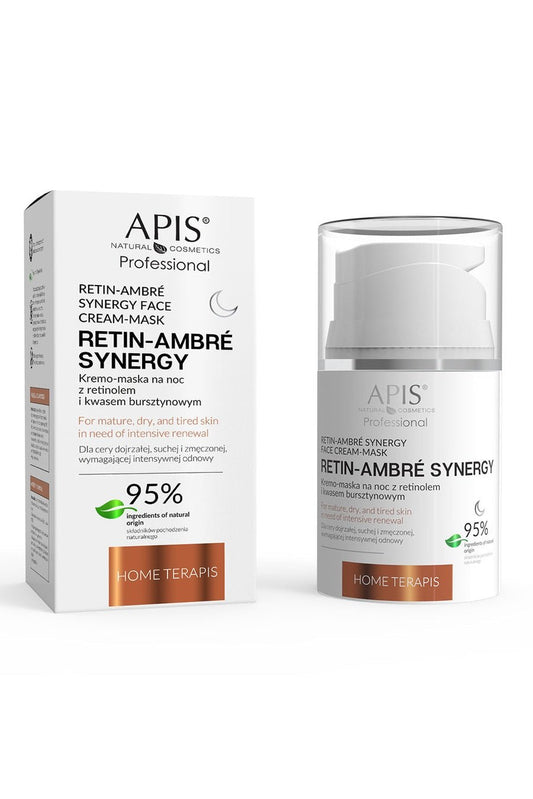 Apis Retin - Ambre Synergy Home Terapis Night Cream - Mask with Retinol and Succinic Acid |50ml - My Health Oasis