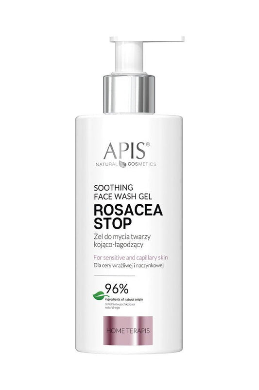 Apis Rosacea - Stop Soothing & calming facial cleansing gel | 300 ml - My Health Oasis