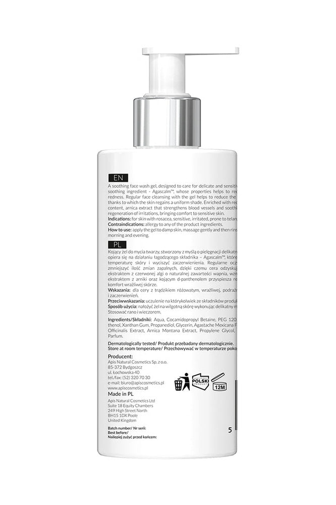 Apis Rosacea - Stop Soothing & calming facial cleansing gel | 300 ml - My Health Oasis