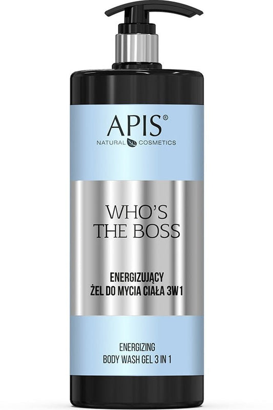 APIS Who’s the Boss Energising 3‑in‑1 Body Wash Gel | 1 L - My Health Oasis