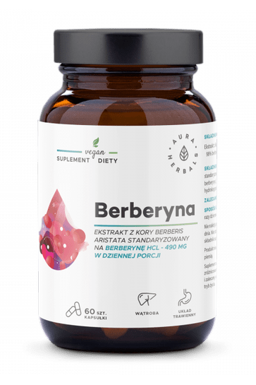 Aura Herbals Berberine (Berberyna) 500mg - 60 Capsules - My Health Oasis