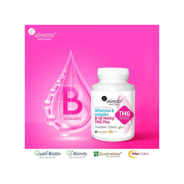 Aliness Witamina B complex B-50 Methyl TMG Plus – Aliness Vitamin B Complex B-50 Methyl TMG Plus