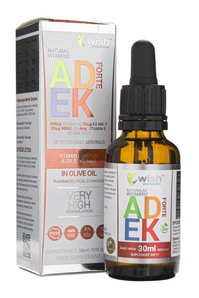 Wish Natural Vitamins ADEK Forte - 30ml - My Health Oasis