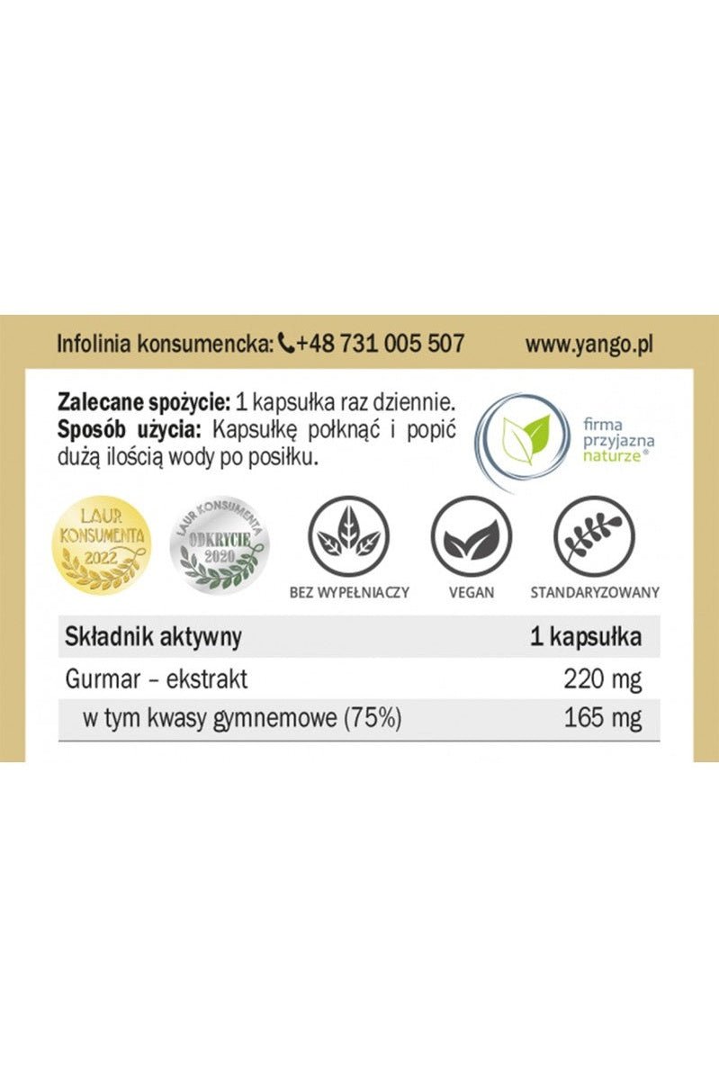 Yango Gurmar GS4 60 Capsules WEIGHT CONTROL - My Health Oasis