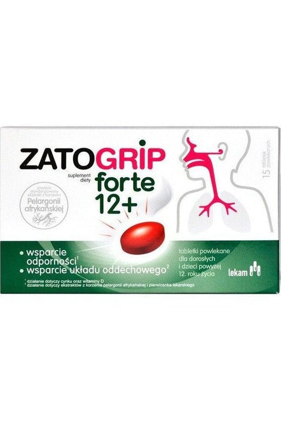 ZatoGrip Forte 12+ - 15 Tablets