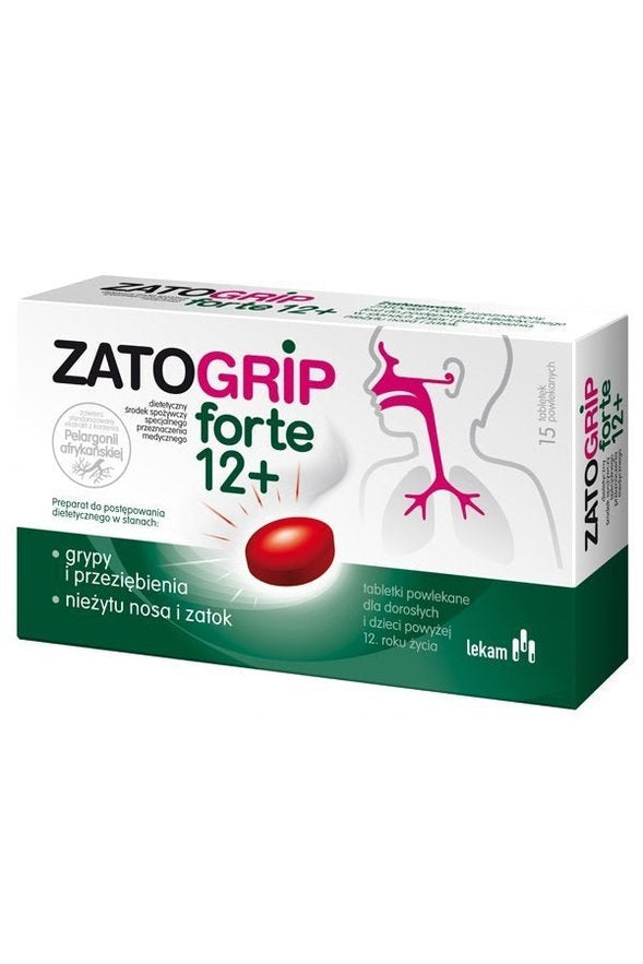 ZatoGrip Forte 12+ - 15 Tablets