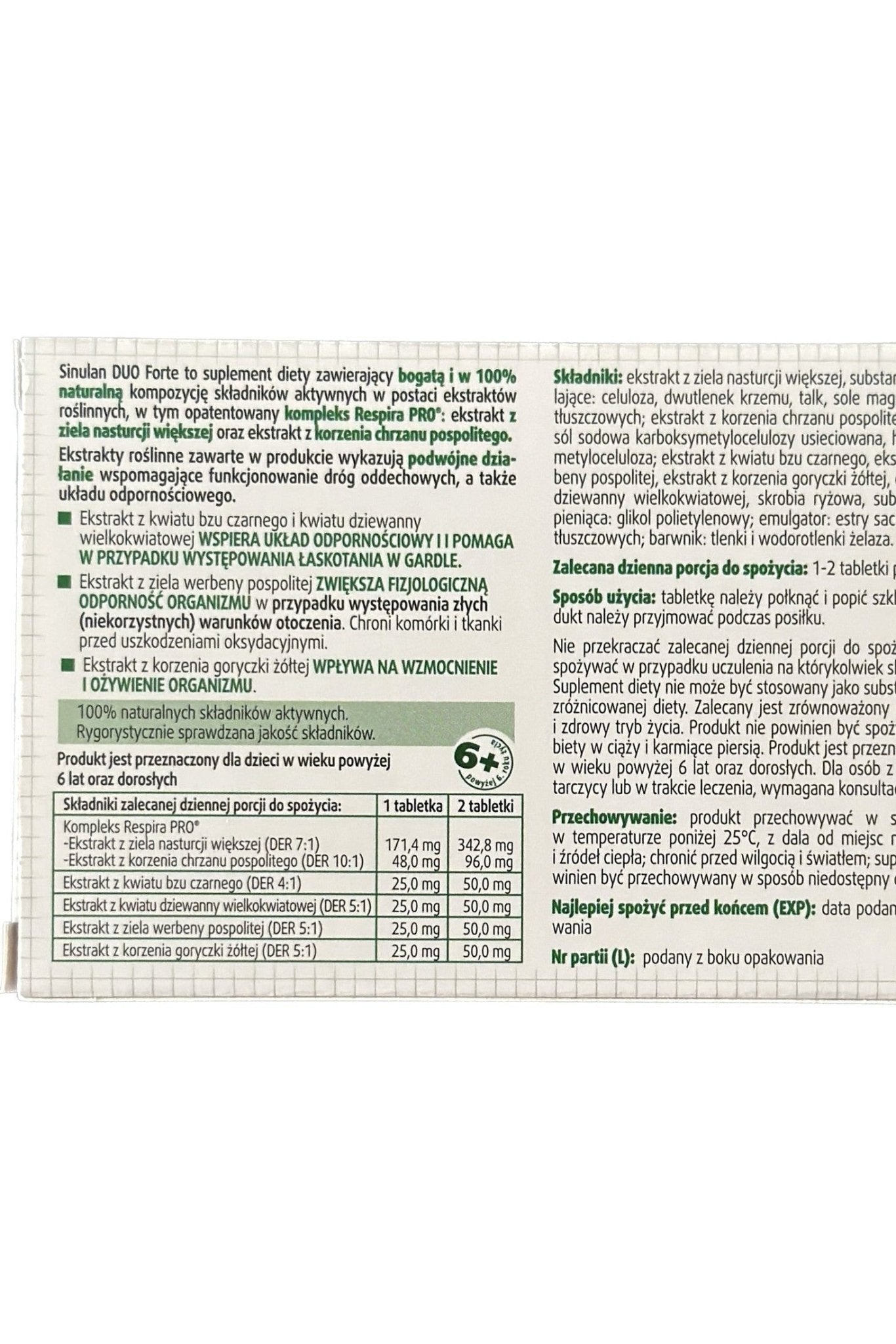 OPEN PACKAGING - Sinulan Forte Duo 60 Tablets - My Health Oasis