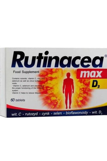 Rutinacea Max D3 60 tablets vitamin D C zinc selenium - My Health Oasis
