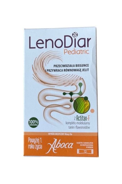 OPEN PACKAGING - Aboca LenoDiar Pediatric 12 Sachets - My Health Oasis