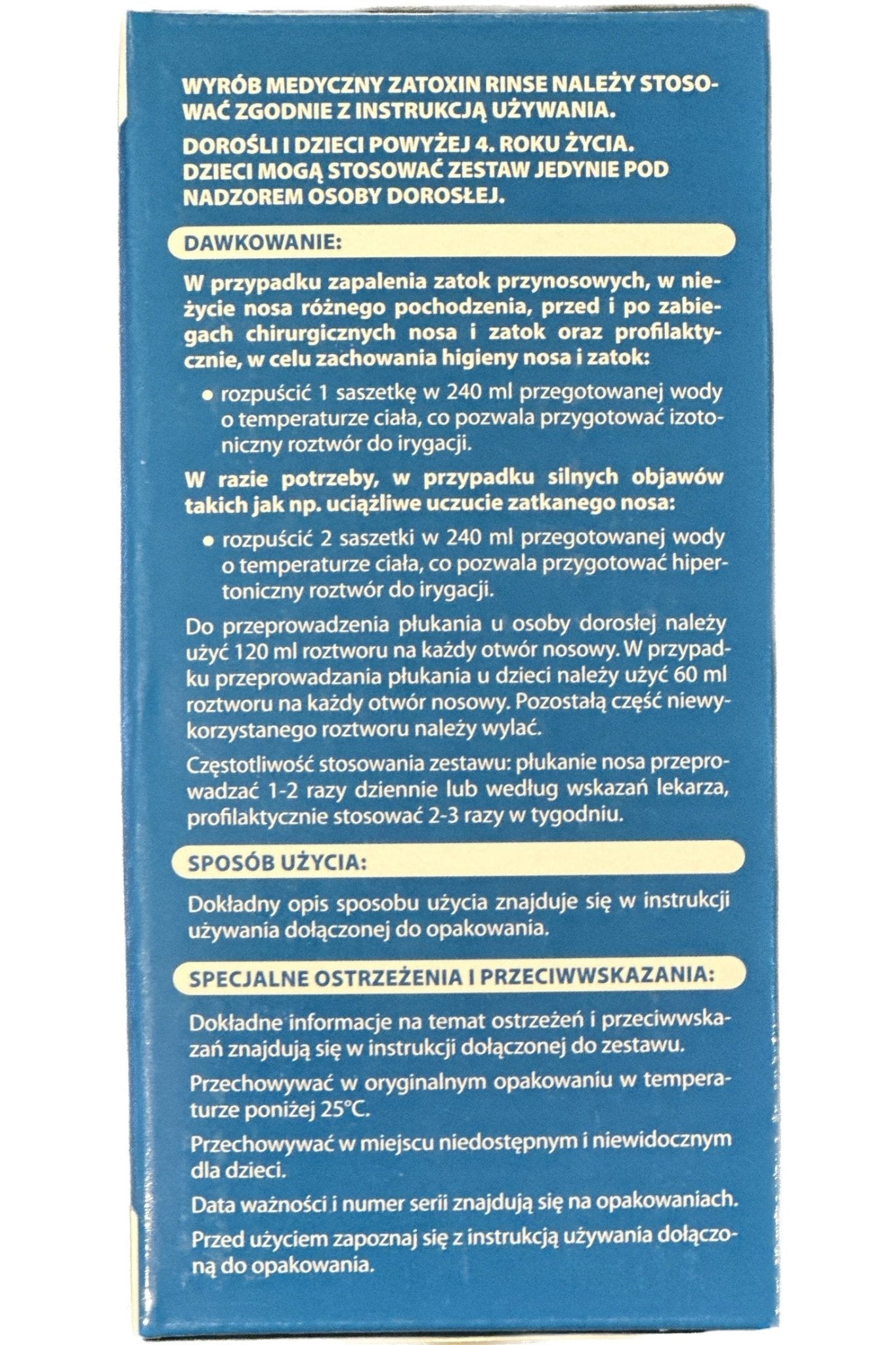 Zatoxin Rinse Kit - My Health Oasis
