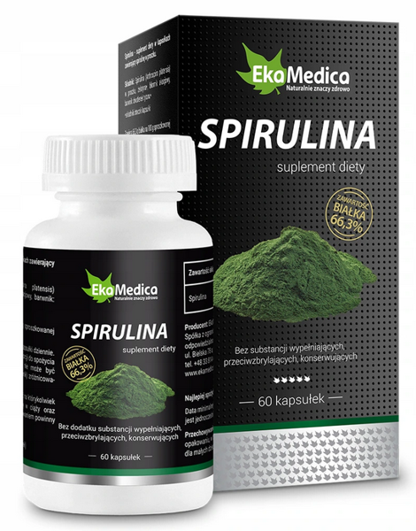 EkaMedica Spirulina 70 kapsulių