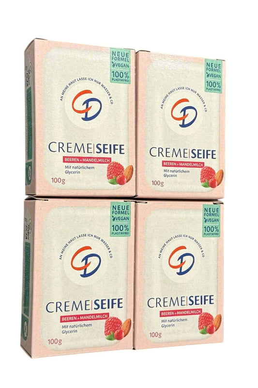 4x 100g CD Berries & Almond mild solid soap 🛁 NEXT DAY SHIPPING Manufactured in Germany
