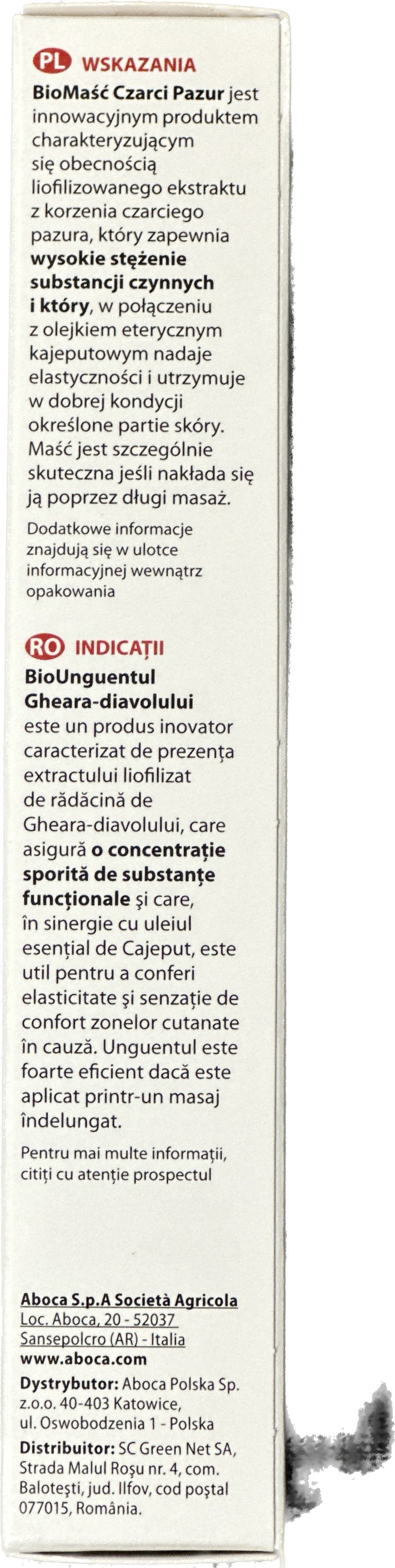 Aboca bioPomata Artiglio Czarci Pazur - 50 millilitres