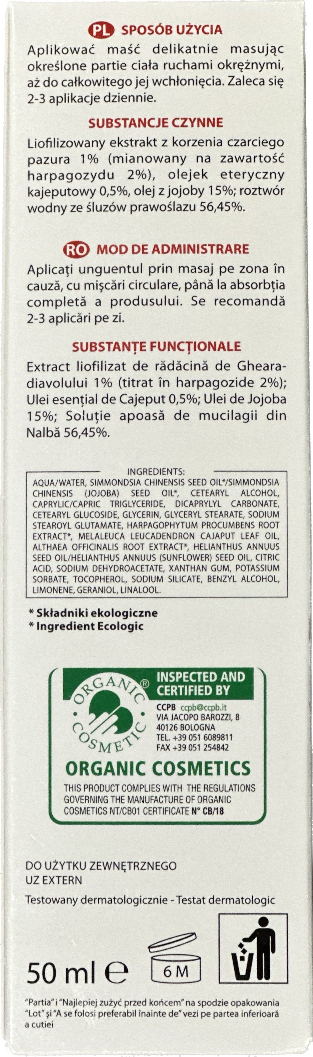 Aboca bioPomata Artiglio Czarci Pazur - 50 mililitrów