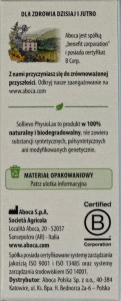 Aboca Sollievo PhysioLax - 45 tabletės