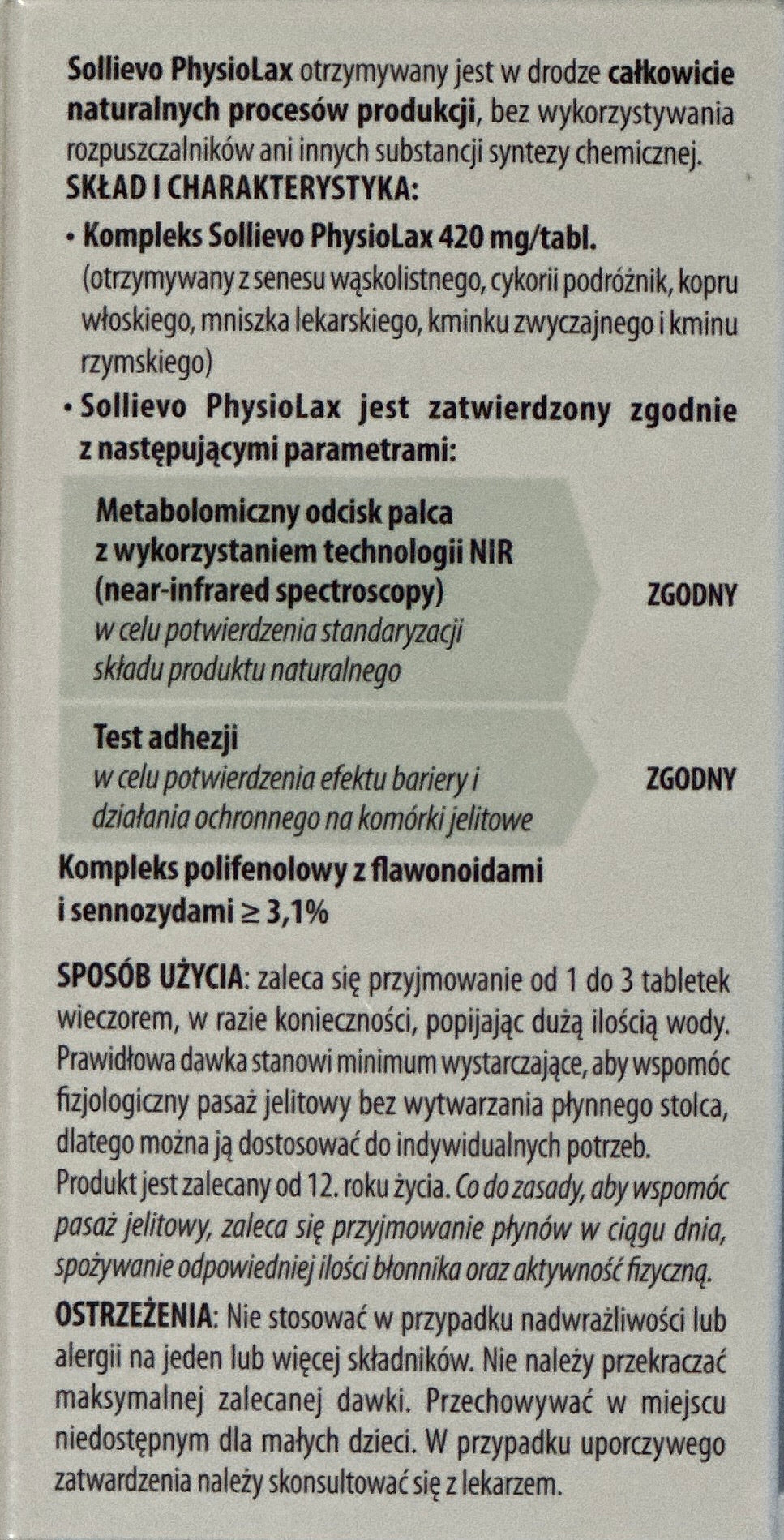 Aboca Sollievo PhysioLax - 45 tabletės