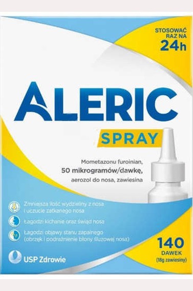 Aleric Spray Mometazonu furoinian 50 mcg/dawkę 140 dawek 18g – Aleric Spray Mometasone Furoate 50 mcg/dose 140 doses 18g Nasal Spray