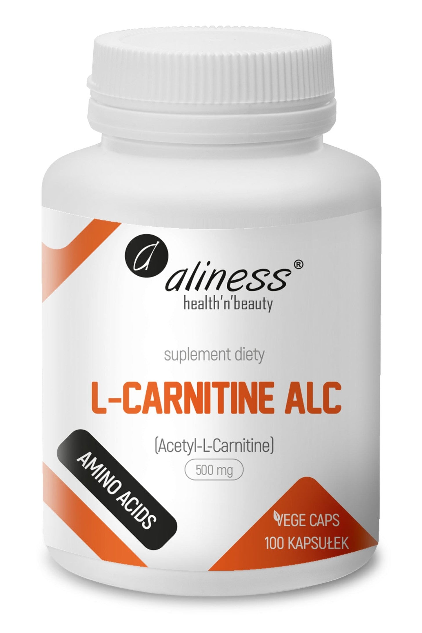 Aliness L-Carnitine ALC Acetyl-L-Carnitine 500mg 100 kapsułek – Aliness L-Carnitine ALC Acetyl-L-Carnitine 500mg 100 Capsules