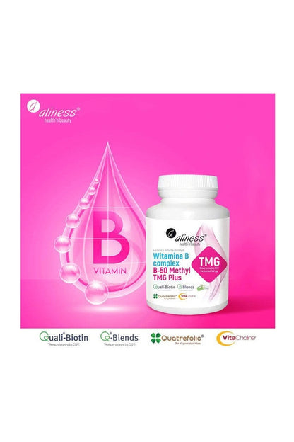 Aliness Witamina B complex B-50 Methyl TMG Plus – Aliness Vitamin B Complex B-50 Methyl TMG Plus