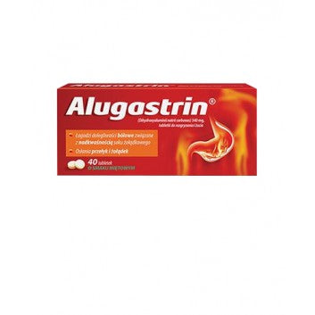 Alugastrin Tabletki do rozgryzania i żucia 340mg 40 tabletek – Alugastrin Chewable Tablets 340mg 40 tablets Mint Flavour