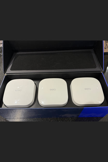 Amazon eero Pro 6E mesh Wi-Fi router | 2.5 Gbps Ethernet | Coverage up to 560 m2 | Connect 100+ devices | Ideal for streaming, working, and gaming | 3-Pack