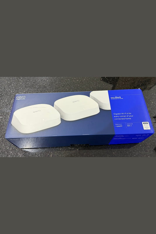Amazon eero Pro 6E mesh Wi-Fi router | 2.5 Gbps Ethernet | Coverage up to 560 m2 | Connect 100+ devices | Ideal for streaming, working, and gaming | 3-Pack