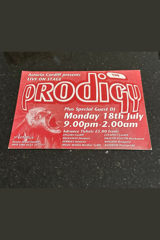 Astoria, Cardiff, Wales 7July 1994 The Prodigy Live PA Rave Flyer Flyers Rare