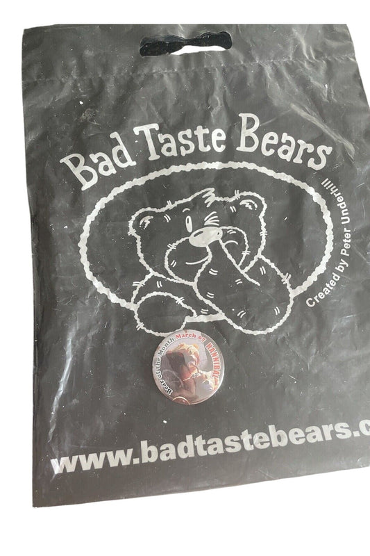 BAD TASTE BEARS PIN BADGE - Hannibal - Rare