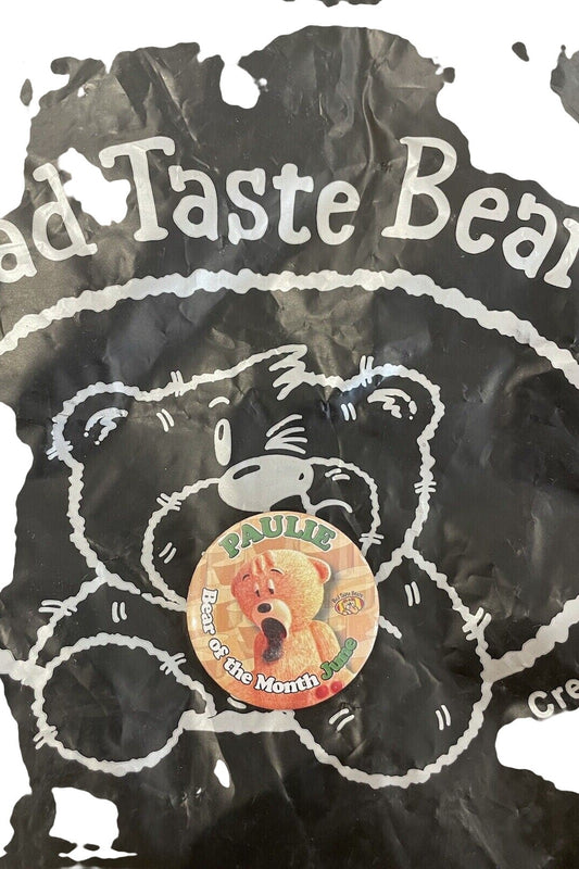 BAD TASTE BEARS PIN BADGE - Paulie - Rare