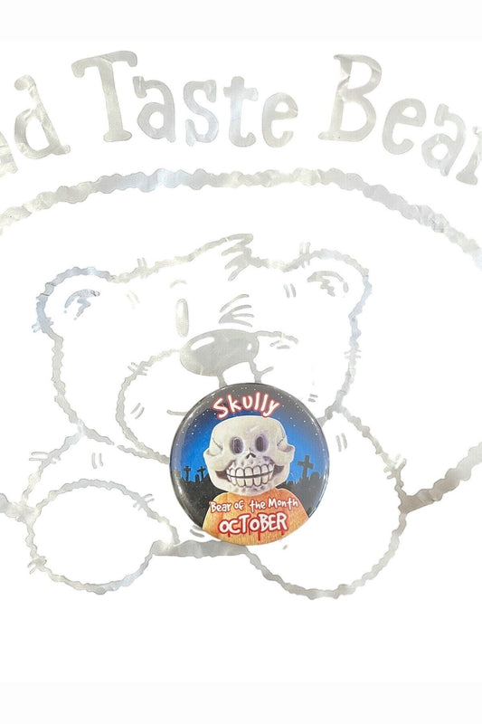 BAD TASTE BEARS PIN BADGE - Skully - Rare