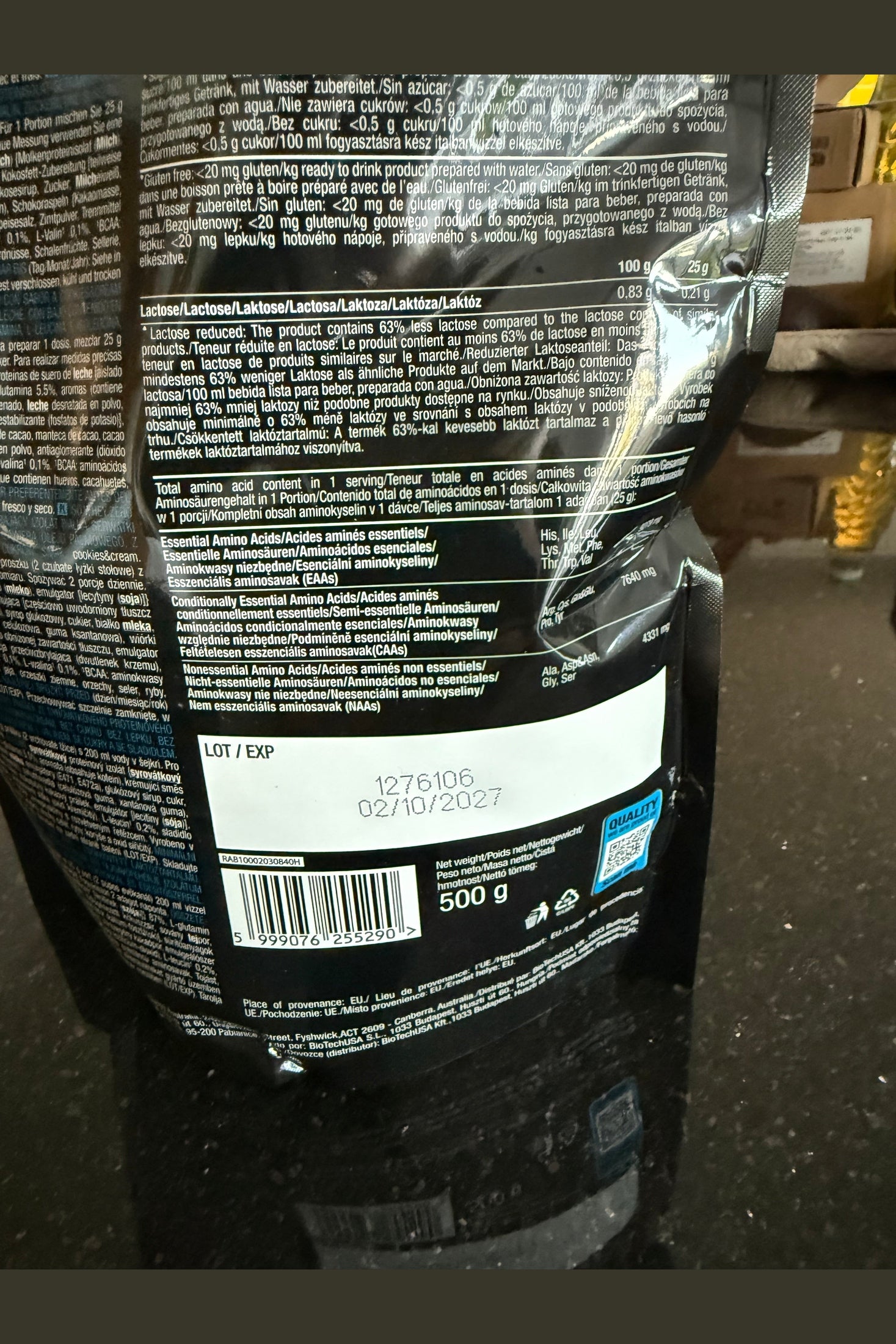 Biotech USA - ISO Whey Zero Protein 500g Cookies & Cream Flavour
