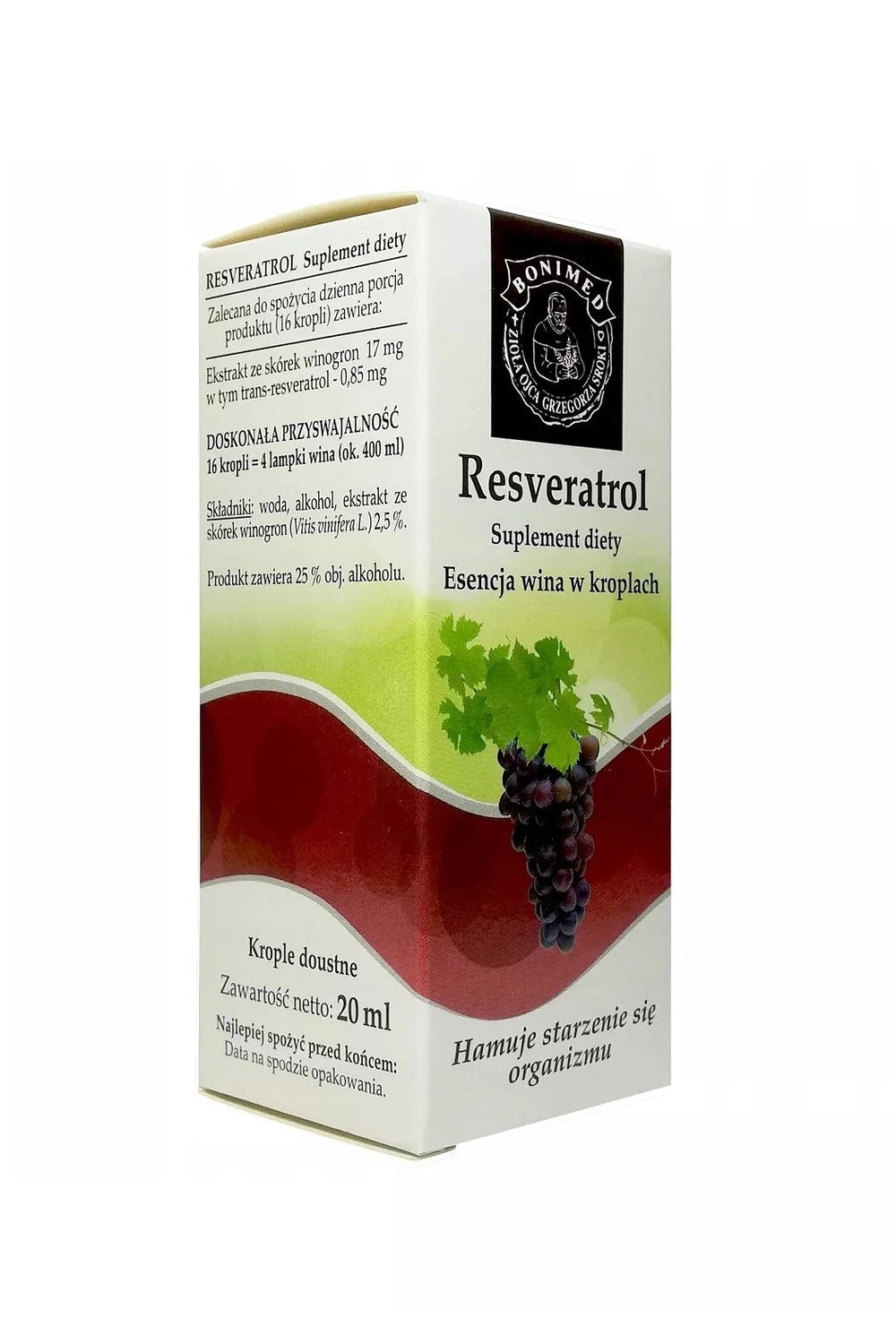 Bonimed Resveratrol Esencja Wina w Kroplach Suplement Diety – Bonimed Resveratrol Wine Essence in Drops Dietary Supplement
