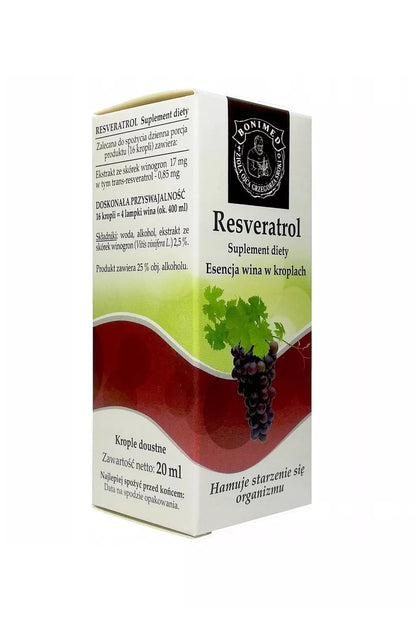 Bonimed Resveratrol Esencja Wina w Kroplach Suplement Diety – Bonimed Resveratrol Wine Essence in Drops Dietary Supplement