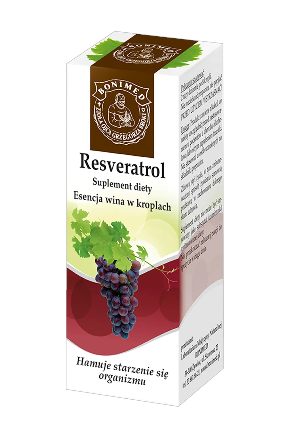 Bonimed Resveratrol Esencja Wina w Kroplach Suplement Diety – Bonimed Resveratrol Wine Essence in Drops Dietary Supplement