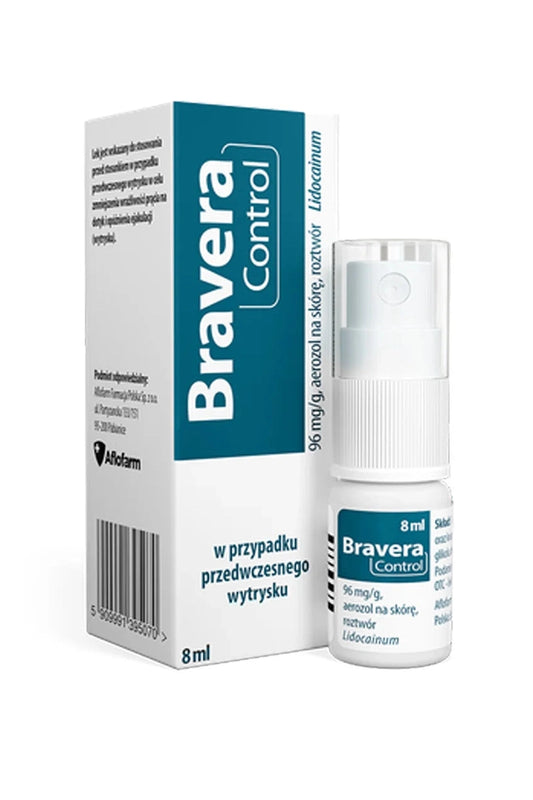 Bravera Control – Lidocaine Delay Spray for Premature Ejaculation – 8ml