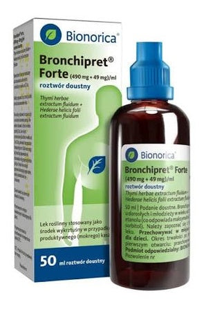 Bronchipret Forte – Thyme & Ivy Leaf Herbal Cough & Bronchitis Oral Solution – 50ml