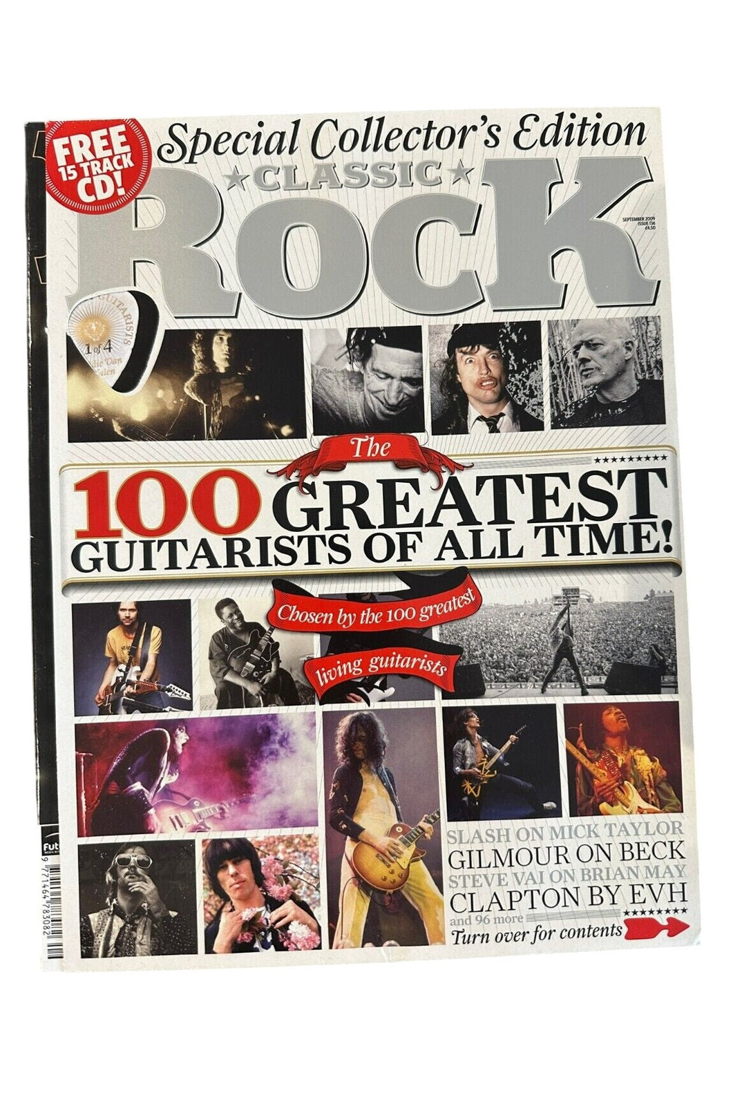 Classic Rock Magazine Issue 136 - September 2009 - 100 Greatest Guitarists Rare