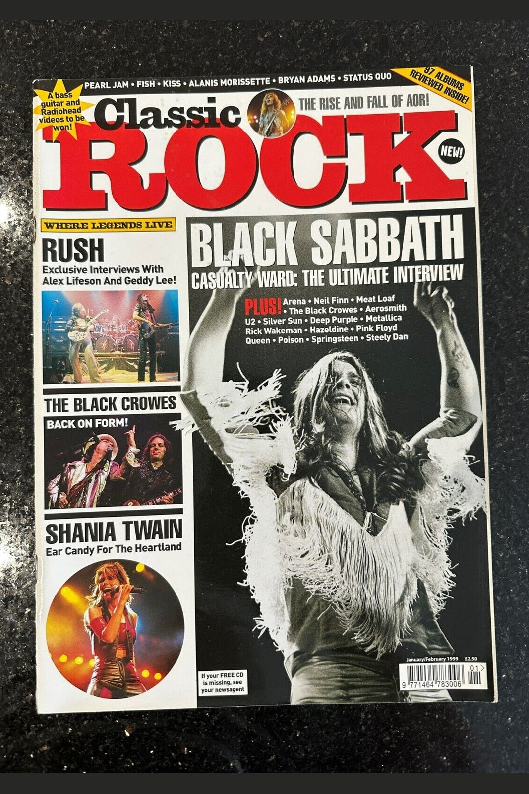 Classic Rock Magazine Issue 2 - Jan/Feb 1999 - Black Sabbath Rush Rare