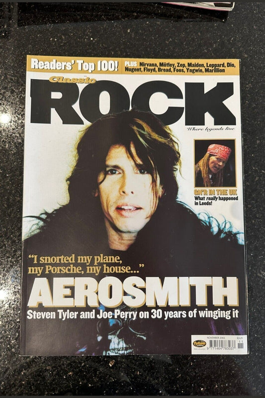 Classic Rock Magazine Issue 46 NOV 2002 - AEROSMITH + GN'R + Dio + Bread