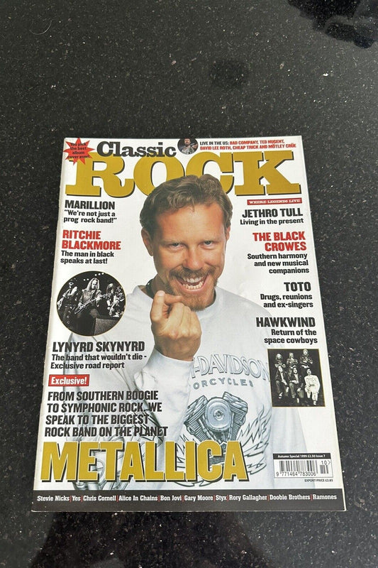 Classic Rock Magazine Issue 7 - Autumn Spec. 1999 James Hetfield Metallica Rare