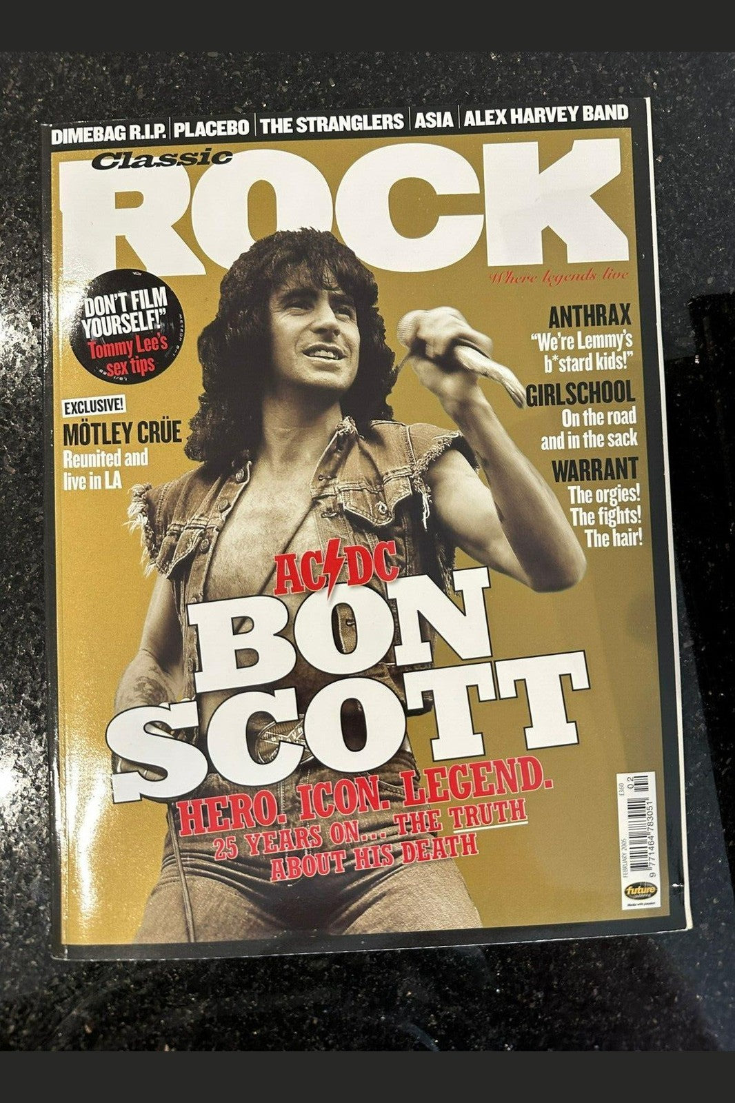 Classic Rock Magazine Issue 76 - February 2005 BON SCOTT GIRLSCHOOL STRANGLERS