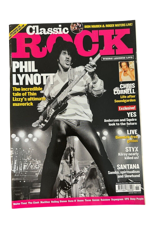 Classic Rock Magazine Issue 8 - Nov -Dec 1999 - Thin Lizzy,Yes,Santana,Iggy Rare