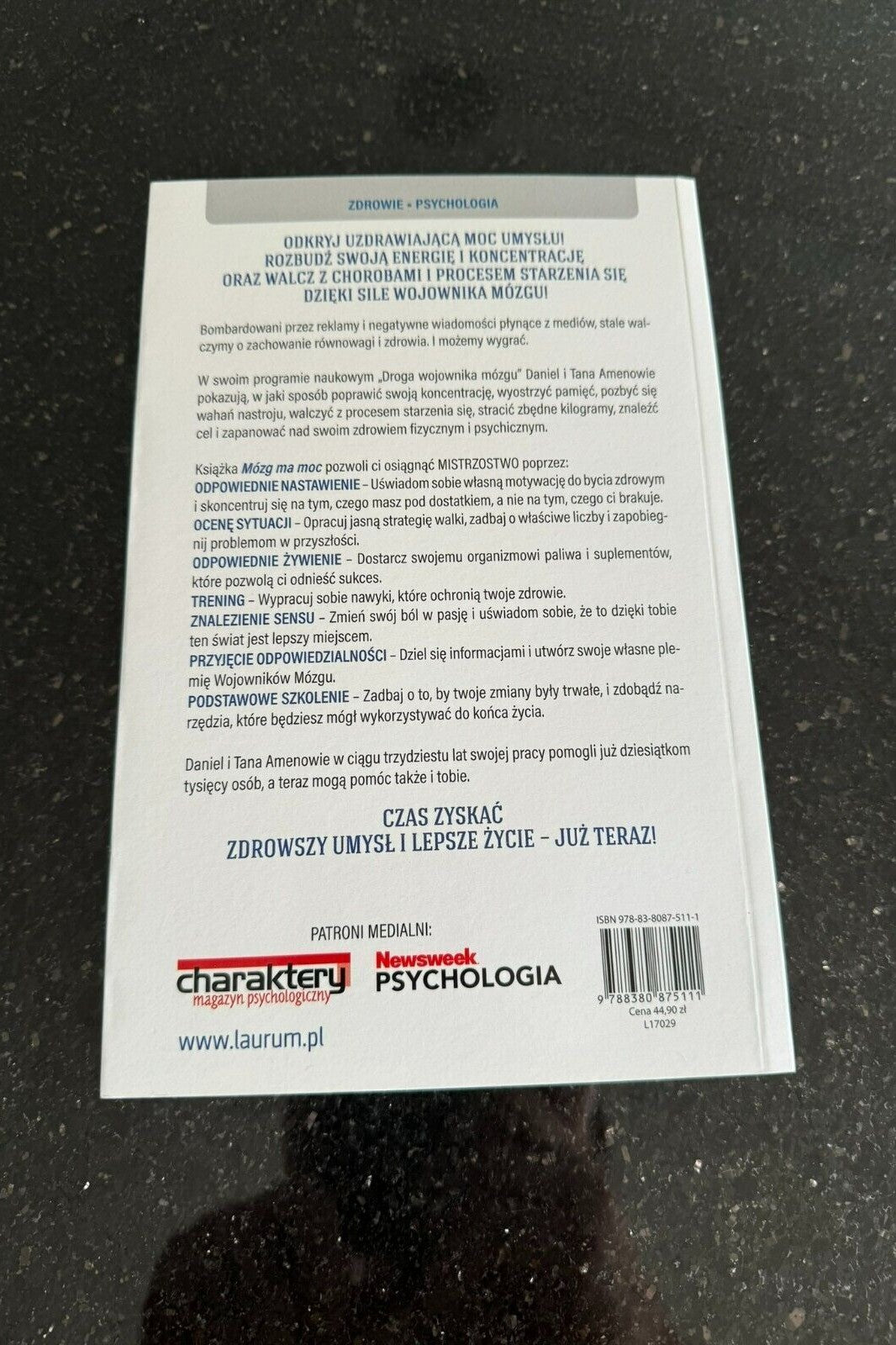 Daniel G Amen Tana Amen - MÓZG Mozg MA MOC przez umysł do zdrowia Polish Book