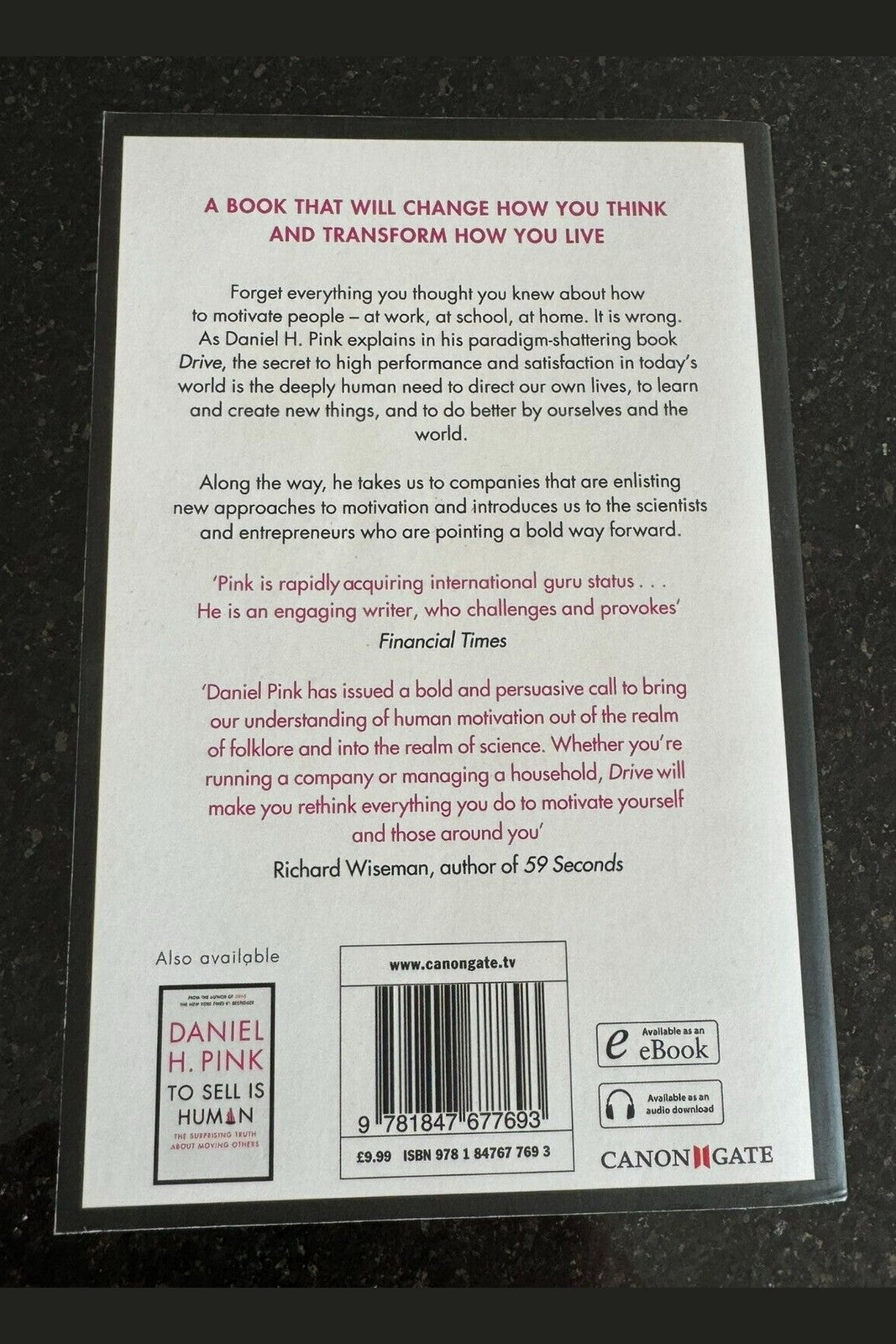 Daniel H. Pink Drive Paperback Book NEW