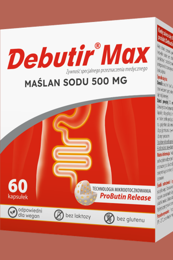 Debutir Max Maślan Sodu 500 mg 60 kapsułek – Debutir Max Sodium Butyrate 500 mg 60 Capsules