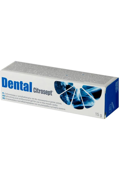 Dental Citrosept Odświeżający i antybakteryjny żel do stosowania w jamie ustnej 15g – Dental Citrosept Refreshing and Antibacterial Oral Gel 15g