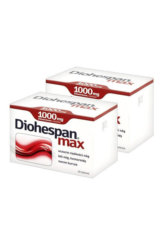 Diohespan max 1000 mg, 60 tabletek Diosminum – Diohespan max 1000 mg, 60 Tablets Diosmin