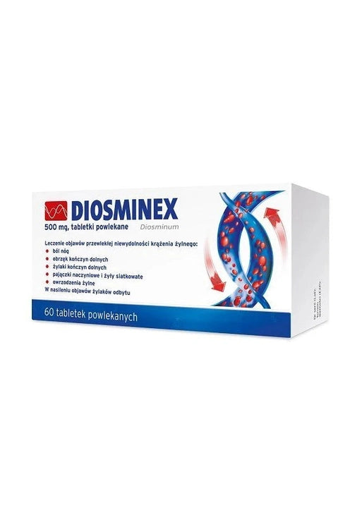 Diosminex 500 mg, tabletki powlekane, 60 tabletek – Diosminex 500 mg Coated Tablets, 60 tablets